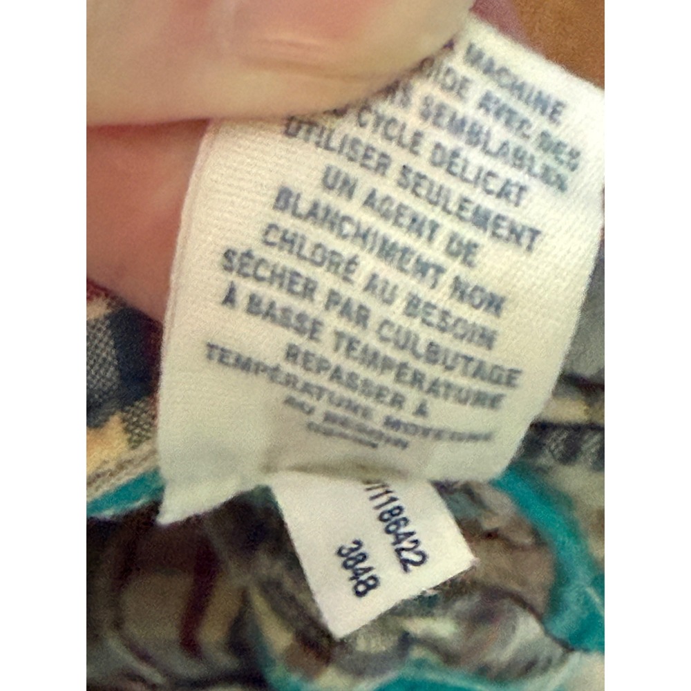 American Eagle Retro 90s Bermuda Shorts Plaid Patchwork Cargo Pink Blue 8 Y2K - Picture 8 of 12